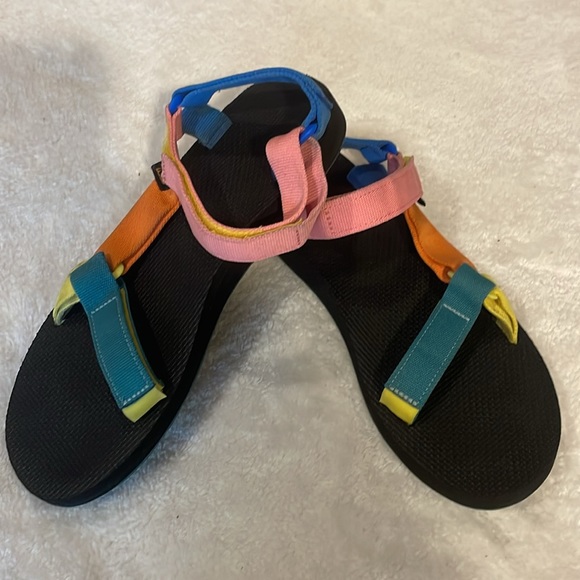 TEVA Sandals Original Universal 90S Multi Colored Lightweight Womens Size 8 - Picture 5 of 6